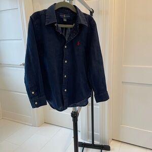 Boys navy Ralph Lauren button down